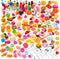 FFNIU 160 Pcs Mini Food Toys, Miniature Food Drinks Bottles for Doll Kitchen