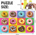 Kids,48 3-5,Children 4-8 Jumbo Floor Puzzle for Piece Colorful Donuts Jigsaw Puzzles,Learning Educational Toys