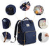 Backpack Pack Ramhorn Diaper Bag Multifunction Waterproof Travel Back for Mom Blue