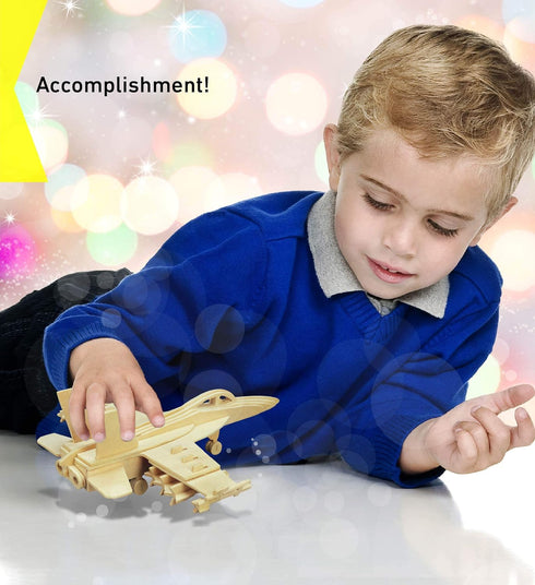 F-18 3D 3D 3D 47 Puzzled Hornet Puzzle Airplane Model Wood Building Kit - Model Airplane Building Kit for Kids
