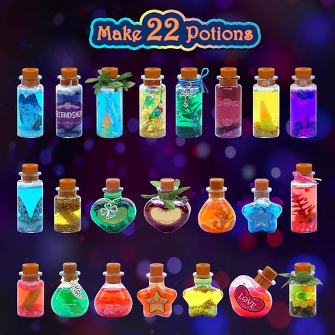 22 6 7 8 9 10+ Aimiffy Fairy Magic Potions Kit - Potions Magic Mix Kit for Kids, Mystery Potions Craft Kit, Christmas