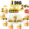 LetDec 41 Pcs Construction 2nd Birthday Cupcake Topper Dump Truck Two Years Old