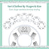 Baby Nest Designs Closet Dividers for Baby Clothes, 7X Size Age Dividers from Newborn to 24 Months