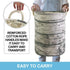Mziart Large Unique Tree Stump Laundry Basket Bag, Collapsible Waterproof Hamper with Rope Handles, Stylish Storage Bin