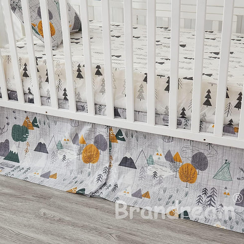 100% 52 28 Inch Brandream Crib Sheets Boys Girls Cotton Woodland Forest Tree Arrow Baby Nursery Bed Sheet for Crib
