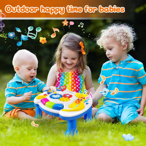 JUEJIAZKIY 12-18 12 18 12 1 2 3 Music Baby Activity Center Toy Months Activity Table Baby Toys to Months Early Learning