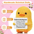 Positive Affirmation Companion Crochet Duck, Inspirational Crochet Animals Stress Anxiety Relief Toys, Handmade Mental