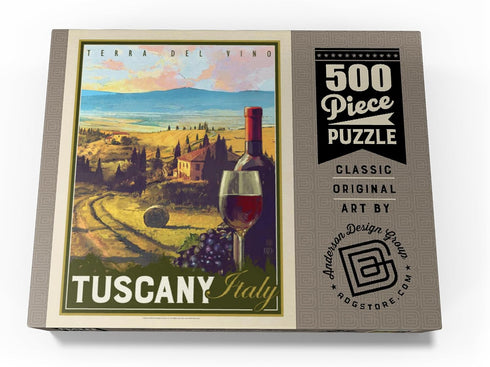 MyPuzzle Italy, Tuscany: Vintage Poster Terra Del Vino - Premium 500 Piece Jigsaw Puzzle for Adults
