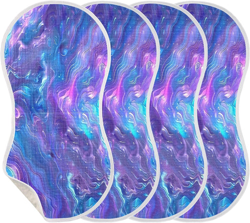 YETTASBIN Iridescent Muslin Baby Burp Cloth, Super Soft Absorbent Cotton Burp Rag Baby Bibs Feeding Cloth for Newborn