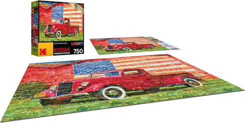RoseArt - Kodak Premium Mosaics - 750 Piece Jigsaw Puzzle for Adults - American Pickup Truck