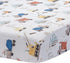 Bedtime Originals Construction Zone Fitted Crib/Toddler Sheet, White/Trucks