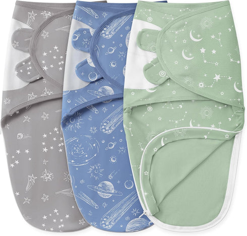 Unnivoll Baby Swaddles for Newborns with Zipper, 100% Cotton Newborn Swaddle Sack,