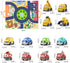 TEMI Toddler Pull Back Car Toys for 1 2 3 Year Old Boy Girl, 12 Pieces Baby Toy Cars with Play Mat/Storage Bag, Baby Toys 12-18 Months, Birthday Gifts for Toddler Toys Age 1-2