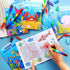 12 12 BenLouis Under the Sea Mini Coloring Books Kids with Stacking Crayons Ocean Animals Party Favors Small Activity