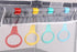 4 4 (4, 7.5 inch) Pcs Color Walk Assistant Plastic Crib Pull Rings for Pull Up Rings Cot Hanging Rings for Infant