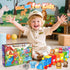 2 3 4 5 Counting Set, 2-4 3-5 Animal Montessori Learning Toys for Year Old Kids, Toddler Animals Train Locks & Keys