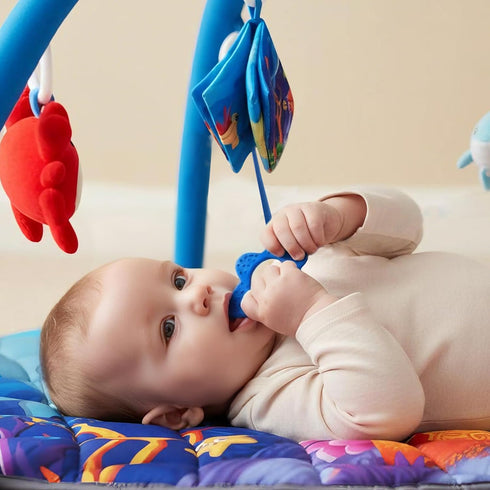 Tummy 5 0 3 6 9 12 Yeeeasy Ocean Theme Baby Play Gym Mat, Time Activity Mat with Detachable Marine Toys, Sensory