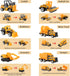 BenRich 6 Pcs Mini Die Cast Car Set - 1/64 Scale Alloy Construction Trucks for Kids Birthday or Xmas Present