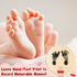 R HORSE Baby Announcement Sign with Ink Pad and Marker Pen Cherry Pink Bow Hello World Wooden Keepsake for Newborn