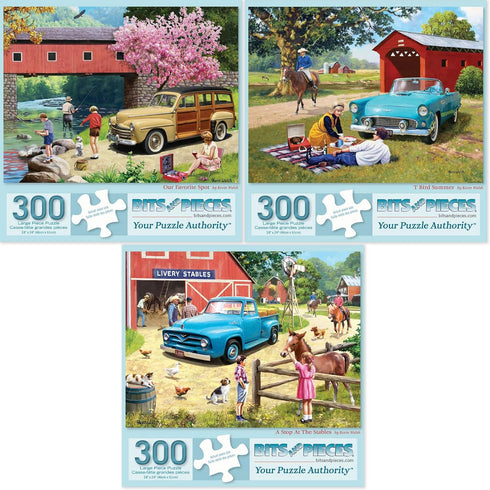 Bits and Pieces Value Set of 3 Jigsaw Puzzles by Kevin Walsh