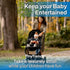 TinyTrends 4-in-1 360 Make Strolls Easier Stroller Snack Tray with Phone Holder, Cup Holder & Dual Compartments