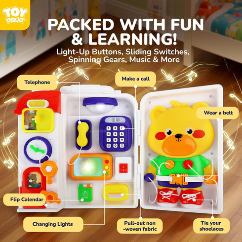 1-2 20in1 13, 1+ TOY Life Toddler Montessori Busy Board for Year Old, Baby Musical Toddler Toys, Early Educational Baby