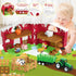 1 2 3 Set Toddler Toys for Years Old Boys and Girls, Farm Animals Big Barn Toy, Farm Animal with Farms Play Mat