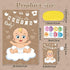 64 Pin The Pacifier On The Baby Game Baby Pacifier Games Poster with Pacifier Stickers for Baby Shower Party Favors