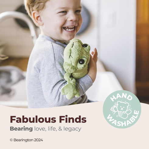 8" Bearington Frank Jr. Frog Plush Stuffed Animal - Soft Realistic Green Frog Plush Toy with Soft Fur for Kids - Toad