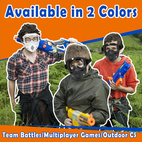 POKONBOY Detachable Masks, Tactical Mask with Goggles for Nerf Rival Blasters, Compatible with Apollo, Zeus, Khaos