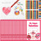 Spakon 20 Set Valentines Day Coloring Book for Kids with 20 Crayons,