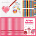Spakon 20 Set Valentines Day Coloring Book for Kids with 20 Crayons,