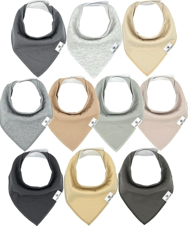 DiaperSquad's 100% Organic Cotton Baby Drool Bibs, Super Absorbent & Adjustable Baby