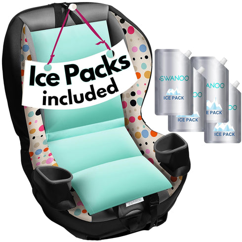 Pack Summer Car Seat Cooling Pad, Stroller Cooling Pad with Ice for Babies Toddler and Kids, Sun and Heat Cover