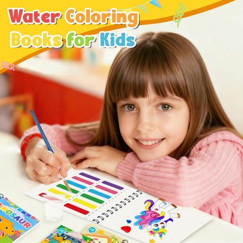 WWN 36 4-8 Water Coloring Books Party Favors: Bulk Mini Kids Birthday Favor, Goodie Bag Stuffers, Art & Crafts