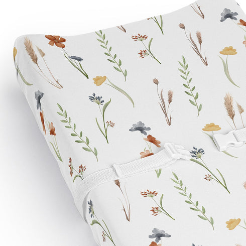 Sweet Jojo Designs Boho Floral Garden Flower Girl Baby Changing Pad Cover Sheet Infant Newborn Diaper Table Change Mat