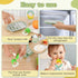 Baby Fruit Feeder & Baby Breastmilk Popsicle Molds-WAJIAYON Silicone Baby Food Freezer Tray Storage Containers, Baby Food Pacifier Feeder and Teether