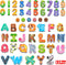 52 Pack Magnetic Letters Numbers Fridge Magnets for Toddlers, Animal ABC Cardboard Magnets for Educational Toys