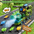 10 1 9 3-5 3 4 5 6 7 8 IHAHA in Dinosaur Truck Toys with Dino Cars for Kids Years, Dino Carrier Truck with Foldable