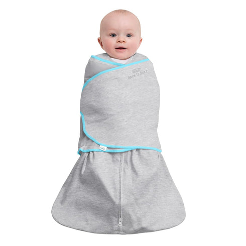 3-Way 1.5, 0-3 6-12 HALO Baby Sleepsack Swaddle Wearable Blanket, Adjustable Infant Sleepsack, TOG Ideal Temp, Heather