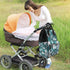 HCBPWVQA Backpack Daypacks Backpack Mommy Teal Grey and White Floral Diaper Bag with Changing Pad and Pacifier Holder