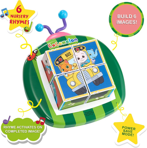 WOW! STUFF CoComelon Musical Clever Building Blocks - Pre-School Learning Toy with 6 Nursery Rhyme Songs