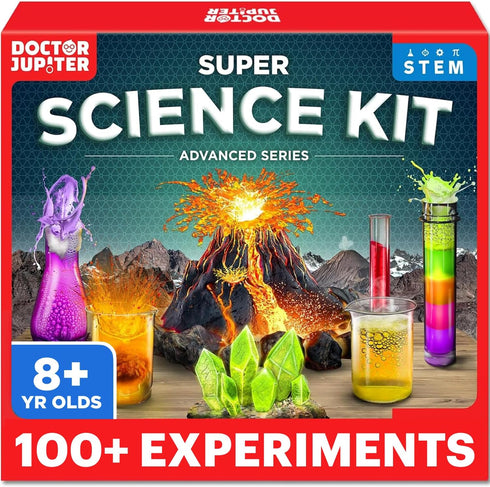 Doctor Jupiter Super Science Kit for Kids Ages 8-12 | Chemistry Set,