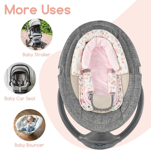 2 1 GFU Baby Car Seat Head Support for Newborn, in Infant Car Seat Head Body Support with Strap Pads, Soft Stroller