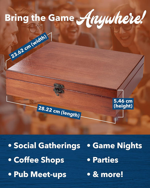 WE Games Wooden Shut-the-Box Board Game with Dice - Red Edition