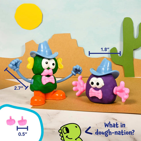 2 Set 52 21 Characters,(Pack 2) READY LEARN Dough Character Accessories | of | Different Shapes-| Playdough Accessories
