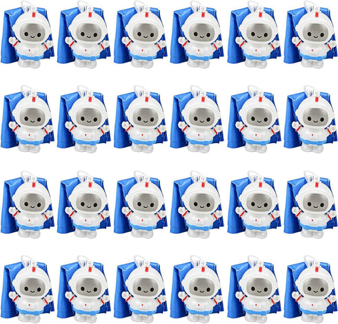 ArtCreativity 24-Pack Mini Astronaut Paratroopers - Durable Parachute Toys for Kids, Space-Themed Party Favors
