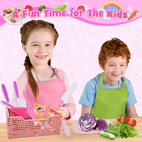 Windidi 3 4 5 6 7 8 9 10 Set Set, Montessori Toys for Year Old Girls Boys Birthday Gifts,Kids Kitchen Knife for Real