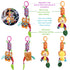 3 6 9 12 (4pcs) Bloobloomax Baby Soft Hanging Rattle, Car Seat Stroller Toys with Plush Animal C-Clip Ring for Infant