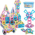 Magnetic Tiles Building Blocks Toys for Kids, 136 Pieces 3D Creative Set